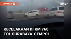 Mobil Kebut-Kebutan di KM 760 Tol Surabaya-Gempol Berujung Kecelakaan