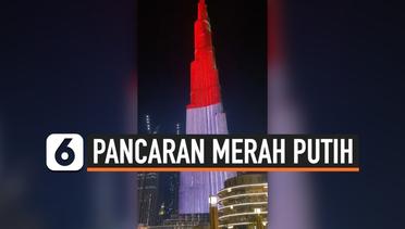 HUT Ke-75 RI, Pancaran Merah Putih Terlihat di Burj Khalifa