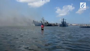 Polisi Identifikasi 21 Kapal Terbakar di Benoa