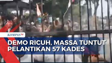 Demo di Depan Pendopo Bupati Banjarnegara Ricuh, Massa Menuntut Pelantikan 57 Kades
