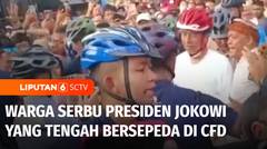 Presiden Jokowi Diserbu Warga Saat Bersepeda di CFD | Liputan 6