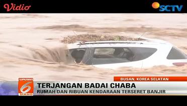 Rumah dan Kendaraan Terseret Banjir di Busan - Liputan 6 Siang