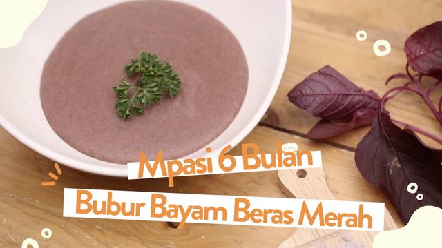 Resep Mpasi 6 Bulan Bubur Bayam Beras Merah | Cooking Mama