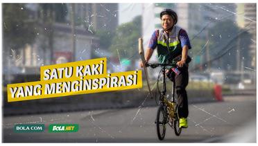 Mengayuh Sepeda dengan Satu Kaki, Achmad Budi Santoso Menginspirasi