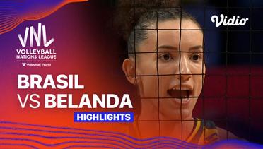 Brasil vs Belanda - Highlights | Women's Volleyball Nations League 2024