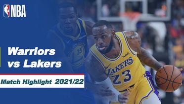 Match Highlight | Golden State Warriors vs LA Lakers | NBA Regular Season 2021/22