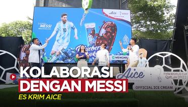 Aice Luncurkan Produk Es Krim Kolaborasi dengan Bintang Timnas Argentina, Lionel Messi