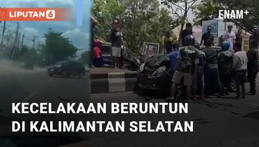Viral Kecelakaan Beruntun Di Jl. A. Yani, Lianganggang, Kalimantan Selatan