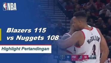 NBA | Cuplikan Hasil Pertandingan : Blazers 115 Vs Nuggets 108