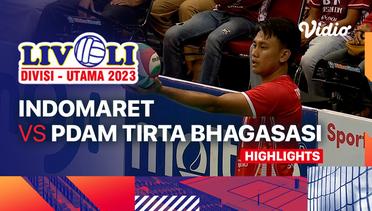 Perebutan Tempat Ketiga Putra: Indomaret vs PDAM Tirta Bhagasasi Bekasi - Highlights | Livoli Divisi Utama 2023