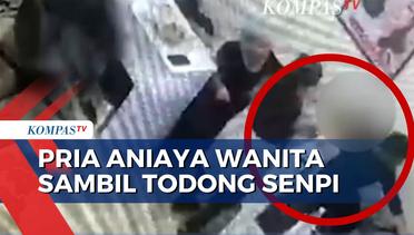 Terekam CCTV, Beginilah Kronologi Pria Aniaya-Todong Senpi ke Wanita di Salon Kecantikan