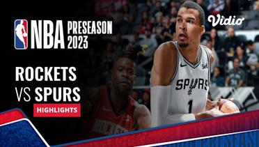 Houston Rockets vs San Antonio Spurs - Highlights | NBA Preseason 2023