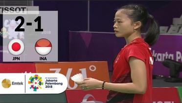JPN v INA - Badminton Beregu Putri: Okuhara Nozomi vs Fitriani - Highlight | Asian Games 2018