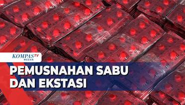 Satresnarkoba Polrestabes Medan Musnahkan 53 Kilogram Sabu dan 10 Ribu Butir Ekstasi