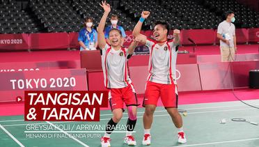 Tangisan dan Tarian Greysia Polii / Apriyani Rahayu Setelah Menang di Laga Final Bulutangkis Olimpiade Tokyo 2020