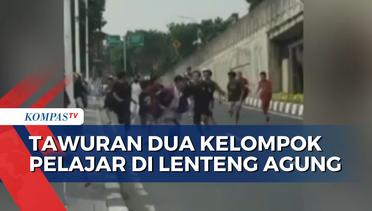 Meresahkan! 2 Kelompok Pelajar Terlibat Tawuran di Jalan Raya Lenteng Agung Jakarta Selatan