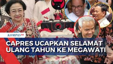 Ucapan Anies Baswedan, Prabowo Subianto, dan Ganjar Pranowo untuk HUT Ke-77 Megawati Soekarnoputri!