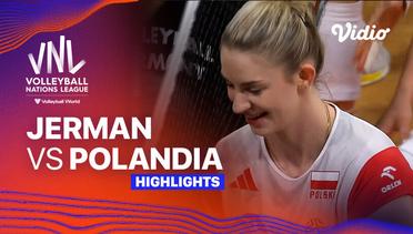 Jerman vs Polandia - Highlights | Women's Volleyball Nations League 2024