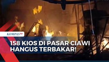 Diduga karena Korsleting, Kebakaran Hanguskan 158 Kios Pasar Ciawi