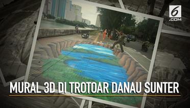 Viral, Mural 3D di Trotoar Danau sunter