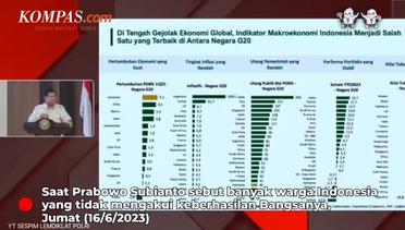 Prabowo Curhat, Banyak Warga Indonesia Tak Mau Akui Keberhasilan Pemerintah