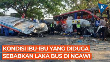 Kecelakaan Bus Eka dan Bus Sugeng Rahayu di Ngawi, diduga karena menghindari penyeberang jalanDua bu