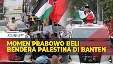 Prabowo Beli dan Kibarkan Bendera Palestina saat Kampanye di Banten