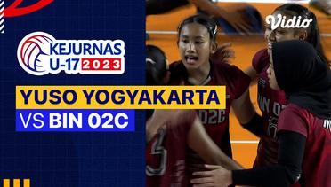 Semifinal Putri: Yuso Yogyakarta vs BIN 02C - Full Match | Kejurnas Bola Voli Antarklub U-17 2023