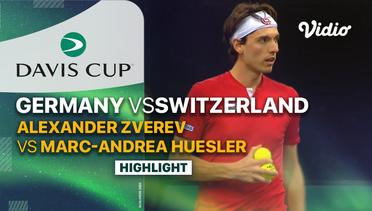 Highlights | Germany vs Switzerland - Day 2 | Alexander Zverev vs Marc-Andrea Huesler | Davis Cup 2023