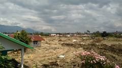 Tampilan Lahan pemukiman Petobo setelah diluluh lantakan Gempa