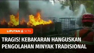 Kebakaran Hanguskan Gudang Pengolahan Minyak Mentah di Tuban | Liputan 6