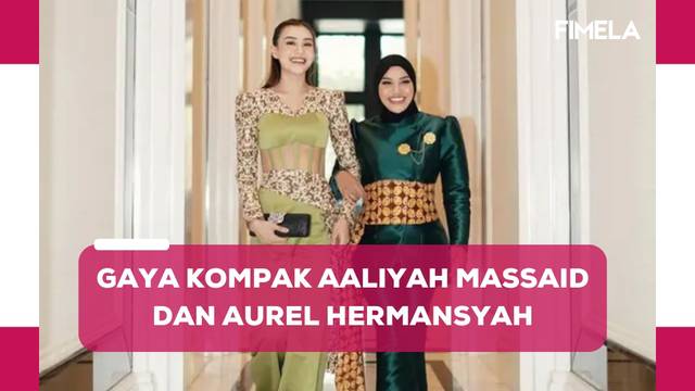 Gaya Kompak Aurel Hermansyah dan Aaliyah Massaid Kenakan Kebaya Hijau, Saudara Ipar Rasa Kandung