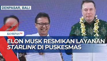 Momen Elon Musk dan Menkes Budi Gunadi Resmikan Layanan Starlink di Puskesmas Bali