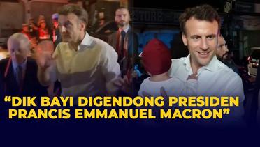 Viral Presiden Prancis Emmanuel Macron Keliling Badung hingga Gendong Bayi Warga