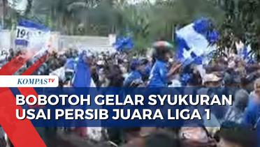 Persib Bandung Juara Liga 1, Ribuan Bobotoh Gelar Syukuran di Rumah Umuh Muchtar