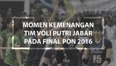 Momen Kemenangan Tim Voli Putri Jabar pada Final PON 2016