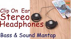 Review Clip On Ear Headphones Bass dan Sound Nendang Mantap Harga Murah Terjangkau