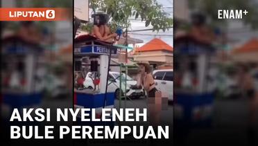 Viral Aksi Nyeleneh Bule Berbikini Siram Badan dengan Bensin di Bali