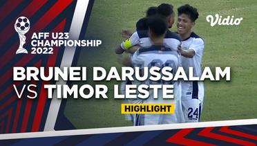 Highlight - Brunei Darussalam vs Timor Leste | AFF U-23 Championship 2022