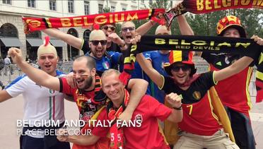 Kabar dari Prancis: Keakraban Fans Italia dan Belgia di Piala Eropa 2016