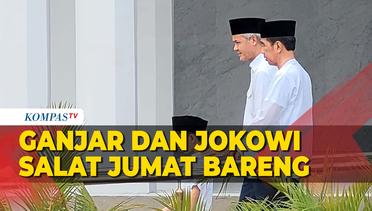Momen Ganjar Salat Jumat Bareng Jokowi dan Jan Ethes di Masjid Syeikh Zayed Solo