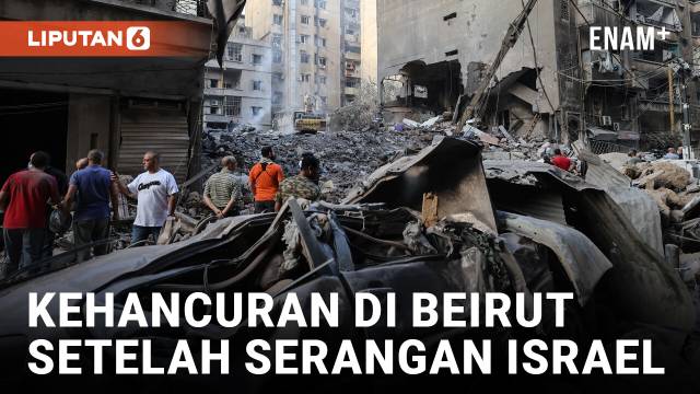 Kehancuran di Beirut pada Pagi Hari Setelah Serangan Udara Israel yang Mematikan