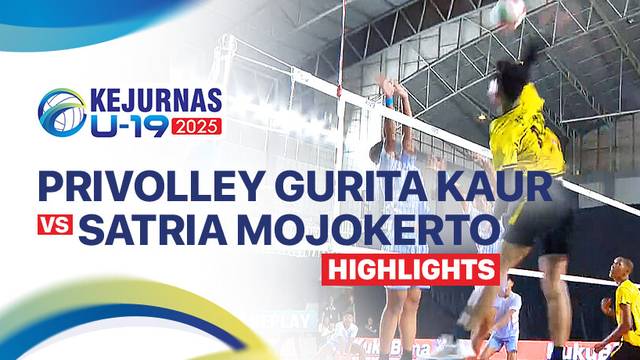 Putra: Privolley Gurita Kaur vs Satria Mojokerto - Highlight | Kejurnas Bola Voli Antarklub U-19 2025