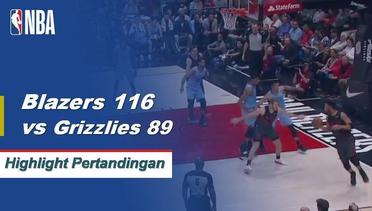 NBA I Cuplikan Pertandingan : Blazers 116 vs Grizzlies 89