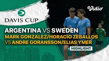 Highlights | Grup A: Argentina vs Sweden | Mark Gonzalez/Horacio Zeballos vs Andre Goransson/Elias Ymer | Davis Cup 2022