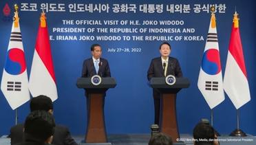 Konferensi Pers Bersama Presiden Joko Widodo dan Presiden Yoon Suk-yeol, Seoul, 28 Juli 2022