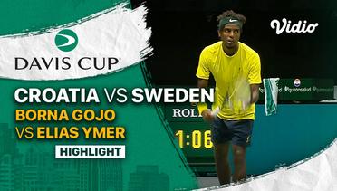 Highlights | Grup A: Croatia vs Sweden | Borna Gojo vs Elias Ymer | Davis Cup 2022