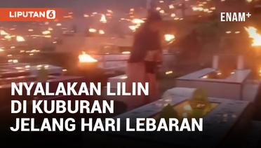Ratusan Lilin Dinyalakan di Kuburan di Toraja Jelang Lebaran