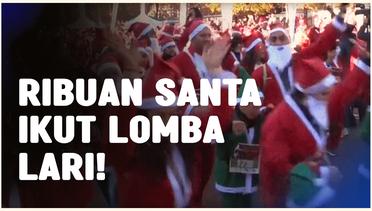 Momen Unik Perayaan Natal, Ribuan Pelari di Kota Madrid Gunakan Kostum Santa untuk Penggalangan Dana