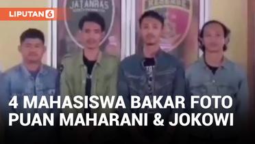 4 Mahasiswa Minta Maaf Usai Bakar Foto Puan Maharani dan Jokowi